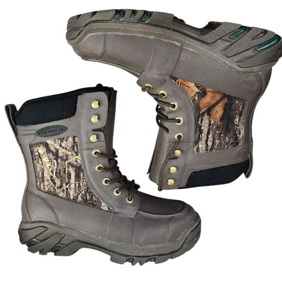 The Muck‎ Boot Company lace-up camo rain snow hunting bootsM8/8.5 W9/9.5 - Picture 1 of 12